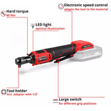 EINHELL TE-RW 18/60 Li, 4514320, Destornillador rojo/Negro