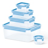 Emsa 512753 recipiente de almacenar comida Rectangular Caja Azul, Translúcido 5 pieza(s) transparente/Azul, Caja, Rectangular, Azul, Translúcido, Polipropileno (PP), Elastómero termoplástico (TPE), Alemania, 250 ml