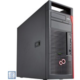 Fujitsu CELSIUS M7010 W-2225 Chasis montado en bastidor Intel® Xeon® W 32 GB DDR4-SDRAM 512 GB SSD Windows 10 Pro Puesto de trabajo Negro, PC completo negro/Rojo, 4,1 GHz, Intel® Xeon® W, 32 GB, 512 GB, DVD Super Multi, Windows 10 Pro