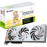 GIGABYTE GeForce RTX 5060 Ti AORUS ARI 8G, Tarjeta gráfica blanco