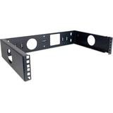 Inter-Tech 88887327 accesorio de bastidor Soporte de montaje, Soporte de pared negro, Soporte de montaje, Negro, Acero, 15 kg, 2U, 48,3 cm (19")