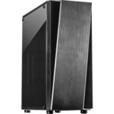 Inter-Tech T-11 Televen Torre Negro, Cajas de torre negro, Torre, PC, Negro, ATX, ITX, micro ATX, 16,5 cm, 30,5 cm