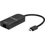 Kensington Adaptador USB-C a 2.5G Ethernet negro, Alámbrico, USB Tipo C, Ethernet, 2500 Mbit/s, Negro