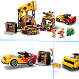 LEGO Experiencia de entrega de pizza en la ciudad con vehículos, Juegos de construcción 