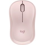 Logitech M240 Silent, Ratón rosa, Ambidextro, RF Wireless + Bluetooth, Rosa