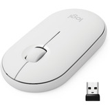Logitech Pebble M350 Wireless Mouse ratón Ambidextro RF inalámbrica + Bluetooth Óptico 1000 DPI blanco, Ambidextro, Óptico, RF inalámbrica + Bluetooth, 1000 DPI, Blanco