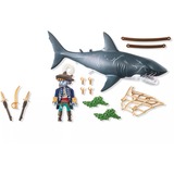PLAYMOBIL Piratas peligro por tiburón gigante, Juegos de construcción 