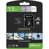PNY Pro Elite Prime microSD 1,5 TB, Tarjeta de memoria negro/Verde