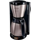 Philips HD7548 Cafetera de filtro 1,32 L negro/Acero fino, Cafetera de filtro, 1,32 L, De café molido, 1100 W, Negro, Metálico