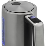 Princess 236047 Hervidor de agua de ebullición rápida Deluxe acero fino/Negro, 1,7 L, 3000 W, Negro, Acero inoxidable, Acero inoxidable, Ajustes de termostato, Indicador de nivel de agua