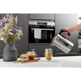 Princess 236047 Hervidor de agua de ebullición rápida Deluxe acero fino/Negro, 1,7 L, 3000 W, Negro, Acero inoxidable, Acero inoxidable, Ajustes de termostato, Indicador de nivel de agua