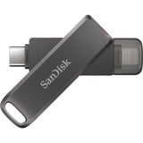 SanDisk iXpand unidad flash USB 256 GB USB Type-C / Lightning 3.2 Gen 1 (3.1 Gen 1) Negro, Lápiz USB negro, 256 GB, USB Type-C / Lightning, 3.2 Gen 1 (3.1 Gen 1), Girar, Protección mediante contraseña, Negro