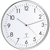 TFA Reloj de pared blanco/Plateado
