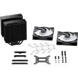 be quiet! Pure Rock Pro 3 LX Black Procesador Refrigerador de aire 12 cm Negro 1 pieza(s), Disipador de CPU negro, Refrigerador de aire, 12 cm, 2000 RPM, 105,1 m³/h, Negro