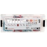 fischer Mini-FixTainer-DUOPOWER, caja promocional "Klopp Signature", Pasador gris claro/Rojo