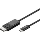 goobay 79295 adaptador de cable de vídeo 1,2 m USB Tipo C DisplayPort Negro negro, 1,2 m, USB Tipo C, DisplayPort, Macho, Macho, Derecho