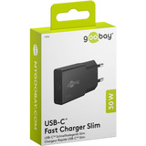 goobay Cargador rápido USB-C PD GaN Slim (30 W) negro