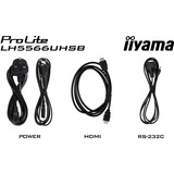 iiyama LH5566UHSB-B1AG, Pantalla de gran formato negro (mate)