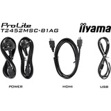 iiyama ProLite T2452MSC-B2AG, Monitor LED negro (mate)