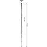 Bosch Expert Broca para martillo SDS Max-8X, Taladro Martillo perforador, Hammer drill bit, 1,4 cm, 540 mm, Concreto, Piedra, 40 cm