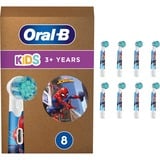 Braun Oral-B Kids Spiderman 8 unidades, Cabezal de cepillo blanco