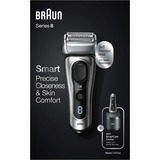 Braun Series 8 8457cc Wet&Dry Máquina de afeitar de láminas Recortadora Negro, Gris plateado, Máquina de afeitar de láminas, SensoFlex, Negro, Gris, Carga, Batería, 60 min