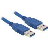 DeLOCK 3.0-A male/male cable USB 1,5 m USB A Azul azul, 1,5 m, USB A, USB A, Macho/Macho, 5000 Mbit/s, Azul