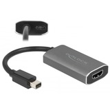 DeLOCK 63200 adaptador de cable de vídeo 0,2 m Mini DisplayPort HDMI tipo A (Estándar) Gris negro/Gris, 0,2 m, Mini DisplayPort, HDMI tipo A (Estándar), Macho, Hembra, Derecho