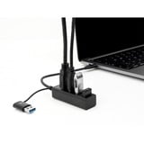 DeLOCK 63828 hub de interfaz USB 3.2 Gen 1 (3.1 Gen 1) Type-A + Type-C 5000 Mbit/s Negro, Hub USB negro, USB 3.2 Gen 1 (3.1 Gen 1) Type-A + Type-C, USB 3.2 Gen 1 (3.1 Gen 1) Type-A, 5000 Mbit/s, Negro, 0,2 m, 23 mm
