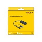 DeLOCK 63828 hub de interfaz USB 3.2 Gen 1 (3.1 Gen 1) Type-A + Type-C 5000 Mbit/s Negro, Hub USB negro, USB 3.2 Gen 1 (3.1 Gen 1) Type-A + Type-C, USB 3.2 Gen 1 (3.1 Gen 1) Type-A, 5000 Mbit/s, Negro, 0,2 m, 23 mm