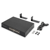 Digitus 16 puertos Gigabit, Interruptor/Conmutador 