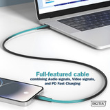 Digitus Cable de conexión de silicona USB4 Gen 2x2 USB-C > USB-C negro