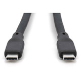 Digitus Cable de conexión de silicona USB4 Gen 2x2 USB-C > USB-C negro