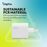 Digitus Cargador USB GaN 100W, 2x USB-C, 1x USB-A 
