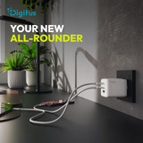 Digitus Cargador USB GaN 100W, 2x USB-C, 1x USB-A 