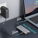 Digitus Estación de acoplamiento USB-C de 7 puertos gris/Negro