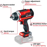 EINHELL IMPAXXO 18/400, Tornillo de percusión rojo/Negro