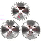 EINHELL Juego de hojas de sierra circular HM, Ø 250 x 30mm, 3,2mm, 24 dientes / 42 dientes / 60 dientes 