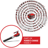 EINHELL Soplador de hojas profesional a batería GP-LB 18/200 Li GK - Solo, 18 Voltios rojo/Negro