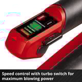 EINHELL Soplador de hojas profesional a batería GP-LB 18/200 Li GK - Solo, 18 Voltios rojo/Negro