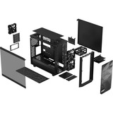 Fractal Design Meshify 2 Lite Negro, Cajas de torre negro, PC, Negro, ATX, EATX, micro ATX, Mini-ITX, Acero, Vidrio templado, 18,5 cm, 47,6 cm