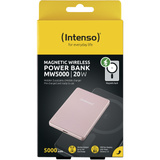 Intenso Powerbank inalámbrico magnético MW5000 Rosé, Banco de potencia rosa