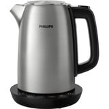 Philips Avance Collection Hervidora metálica HD9359/90: control de temperatura; conserva el calor, Hervidor de agua acero fino/Negro, 1,7 L, 2200 W, Metal, Indicador de nivel de agua, Protección contra sobrecalentamiento, Función mantener caliente