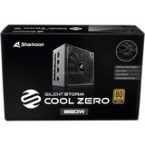 Sharkoon SilentStorm Cool Zero unidad de fuente de alimentación 850 W 20+4 pin ATX ATX Negro, Fuente de alimentación de PC negro, 850 W, 100 - 240 V, 50 - 60 Hz, 10 A, Activo, 120 W