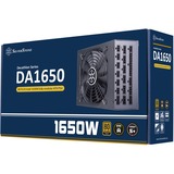 SilverStone DA1650 unidad de fuente de alimentación 1650 W 20-pin ATX 2U Negro, Fuente de alimentación de PC negro, 1650 W, 90 - 264 V, 43 - 63 Hz, Activo, 130 W, 1650 W