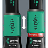 Wera Click-Torque Lock A 5, 05075690001, Llave de torsión negro/Verde