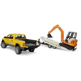bruder RAM Rental Service con mini excavadora, Automóvil de construcción 