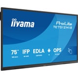 iiyama TE7512MIS-B4AG, Pantalla de gran formato negro (mate)