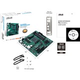 ASUS PRO B550M-C/CSM AMD B550 Zócalo AM4 micro ATX, Placa base verde/Negro, AMD, Zócalo AM4, AMD Athlon, AMD Ryzen™ 3, AMD Ryzen™ 5, AMD Ryzen™ 7, 3rd Generation AMD Ryzen™ 9, DDR4-SDRAM, 128 GB, DIMM