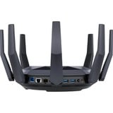 ASUS RT-AX89X AX6000 AiMesh router inalámbrico Ethernet Doble banda (2,4 GHz / 5 GHz) Negro negro/Dorado, Wi-Fi 6 (802.11ax), Doble banda (2,4 GHz / 5 GHz), Ethernet, 3G, Negro, Router de sobremesa